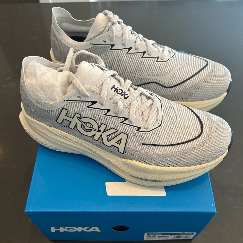 Hoka Mach X 2 Rubber-trimmed Mesh Sneakers - Women - Light gray Sneakers